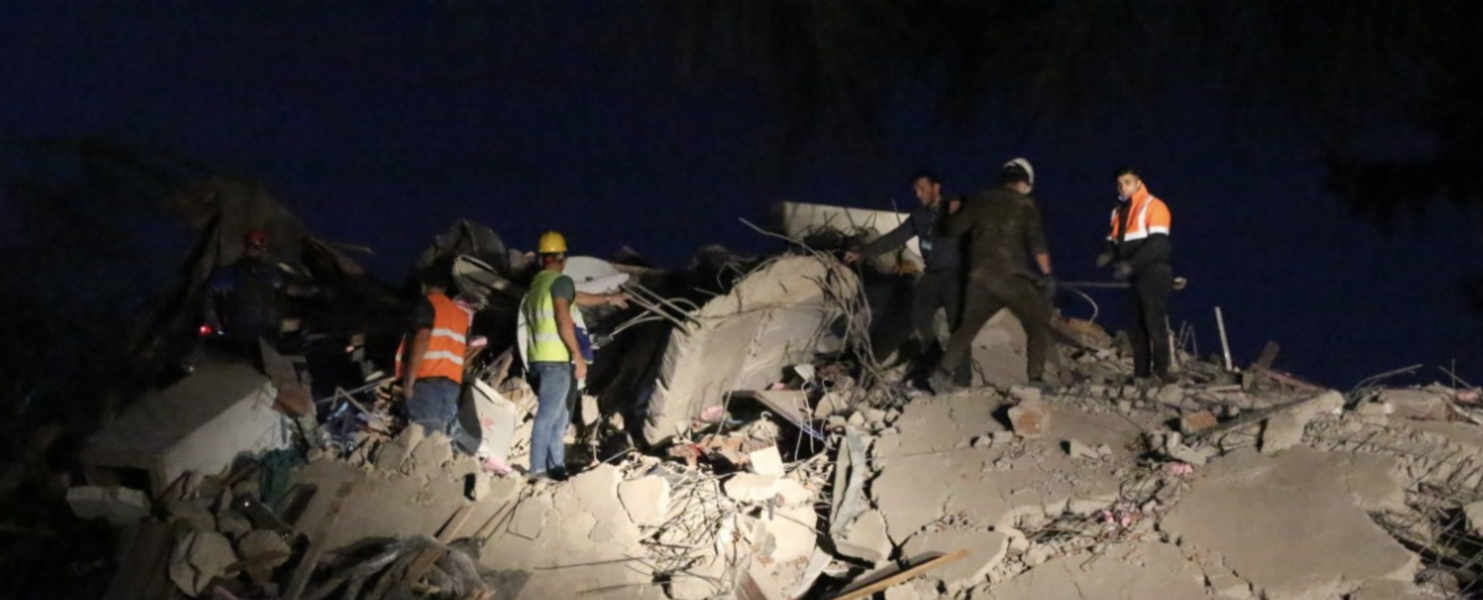 A building with heavy damage in the 2020 Aegean Sea earthquake from https://commons.wikimedia.org